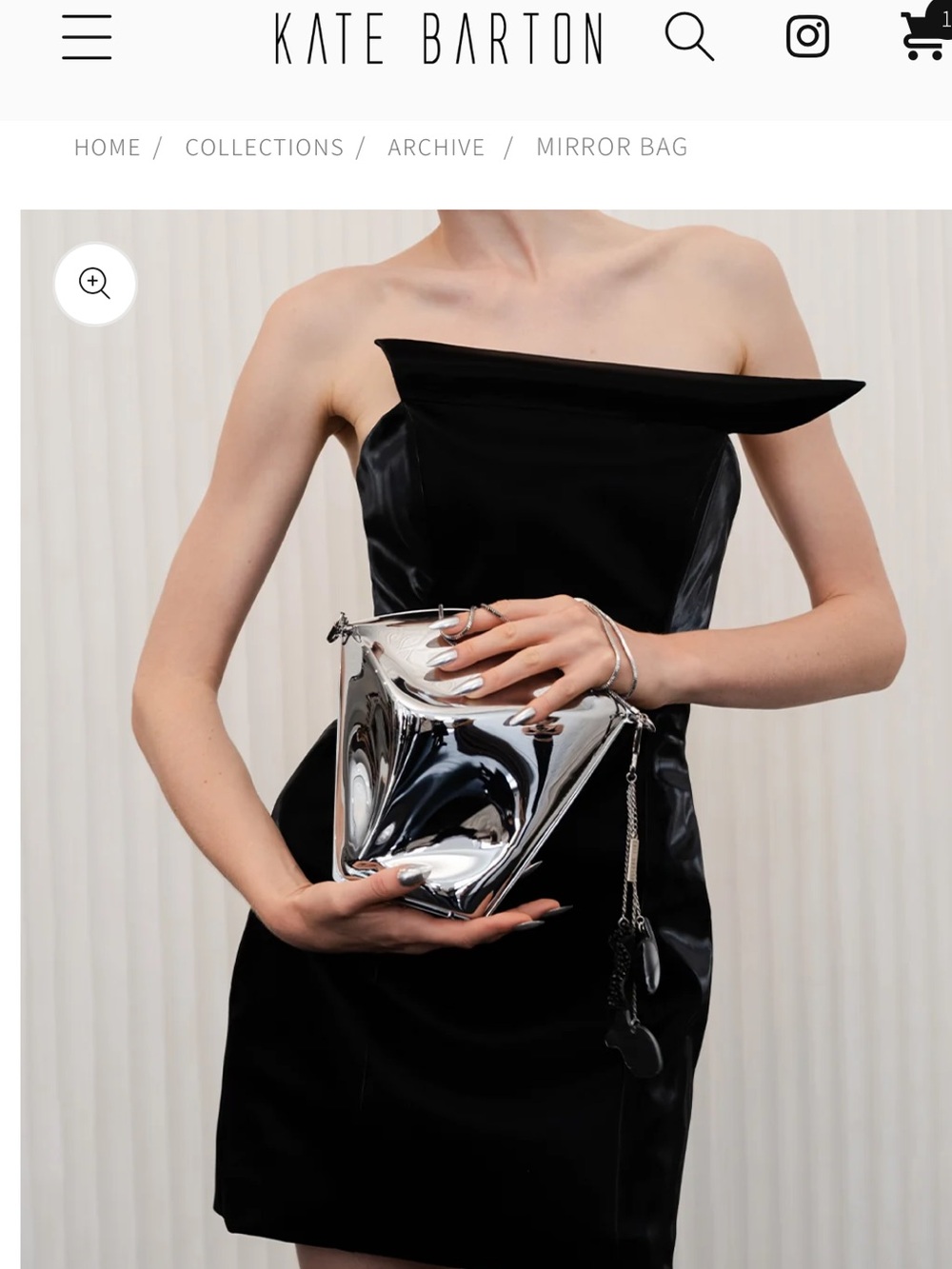 Silver Mirror Crossbody Clutch - Women Bags